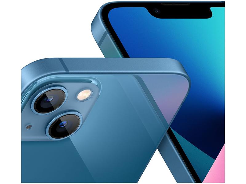 Apple iPhone 13 256GB Azul Tela 6,1” 12MP iOS - iPhone 13